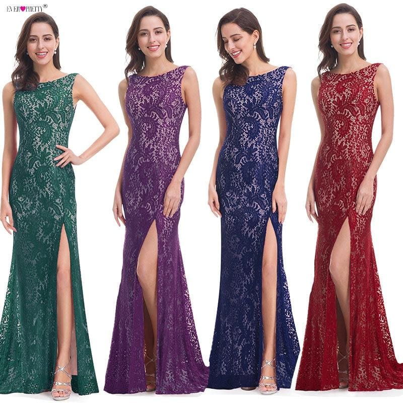 mermaid evening dress sleeveless