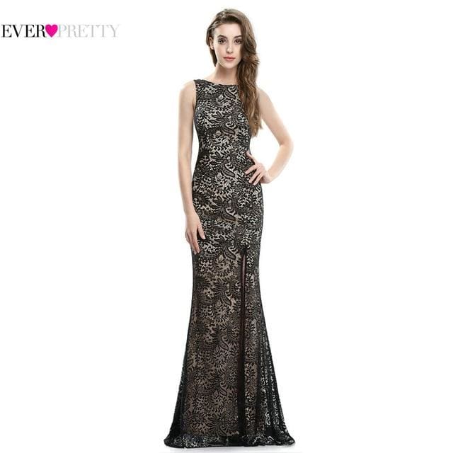 mermaid evening dress sleeveless
