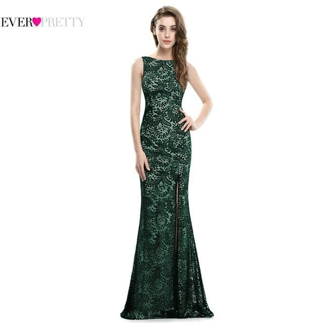 mermaid evening dress sleeveless