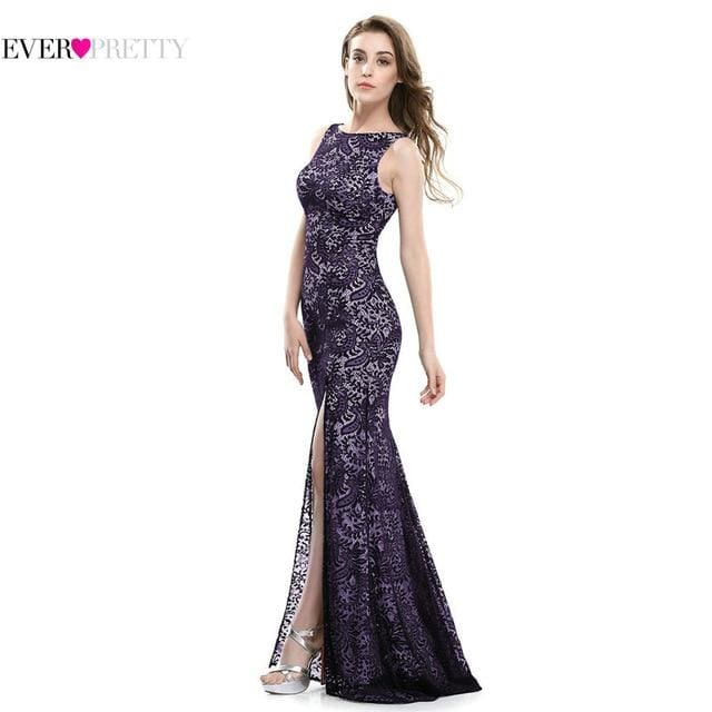 mermaid evening dress sleeveless