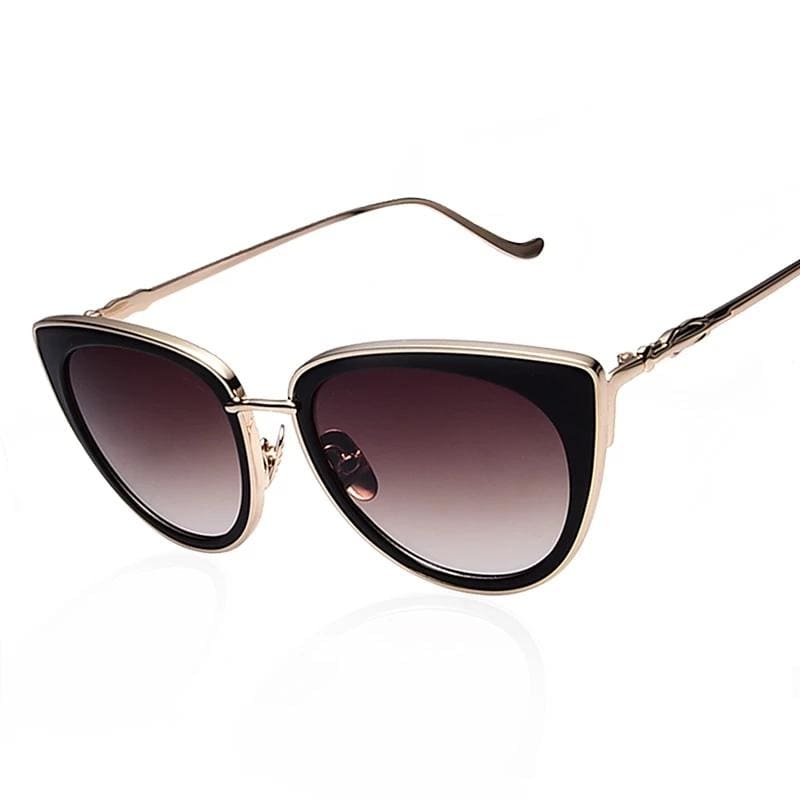 metal frame cat eye women sunglasses