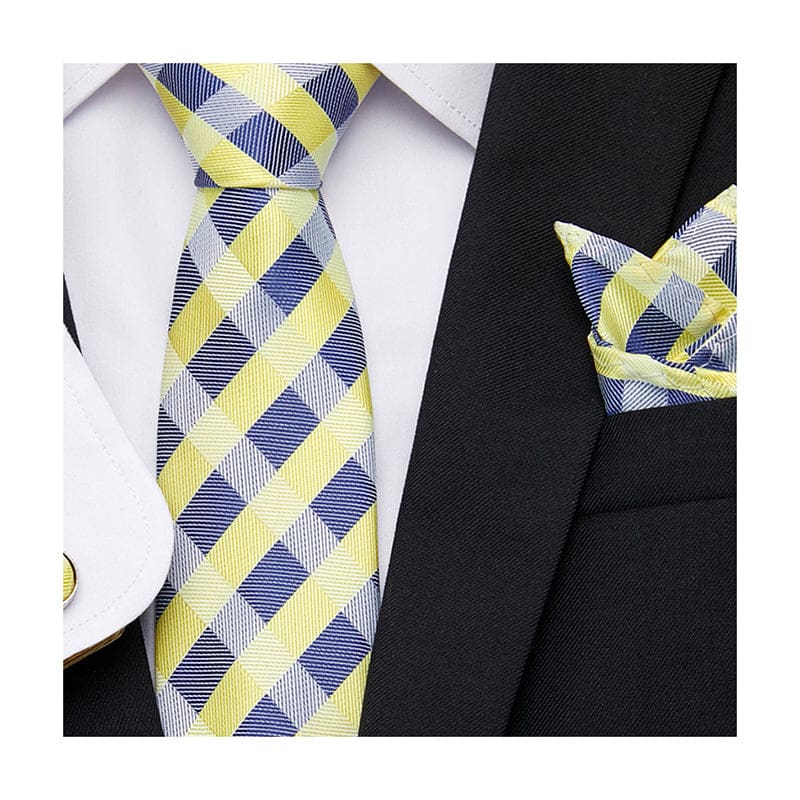 mix colors silk wedding gift tie pocket squares set