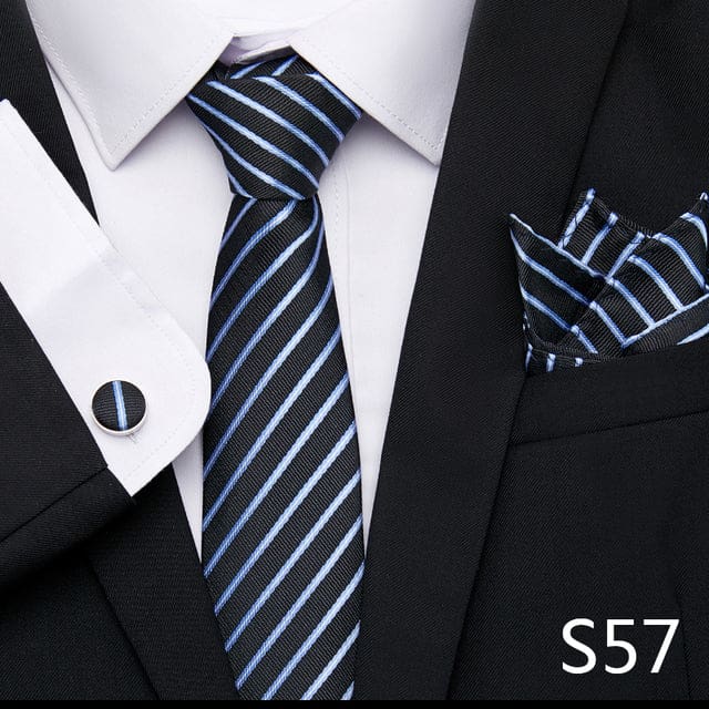 mix colors silk wedding gift tie pocket squares set s57