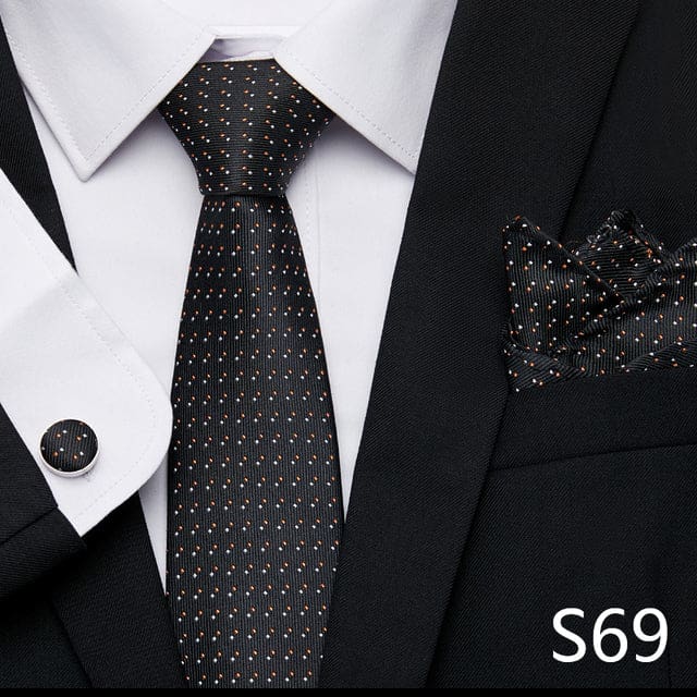 mix colors silk wedding gift tie pocket squares set s69