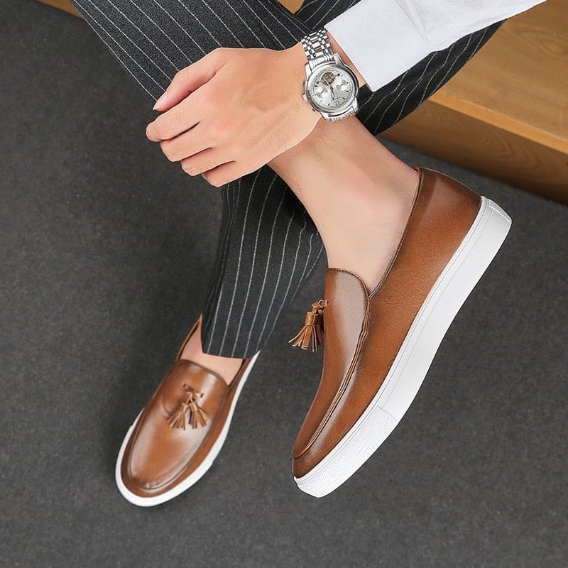 moccasins comfortable slip on party casual leather loafers
