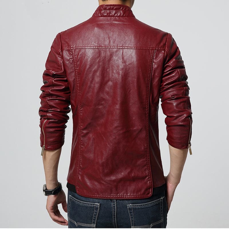 Motorcycle Casual Leather Jackets For Men JACKETS