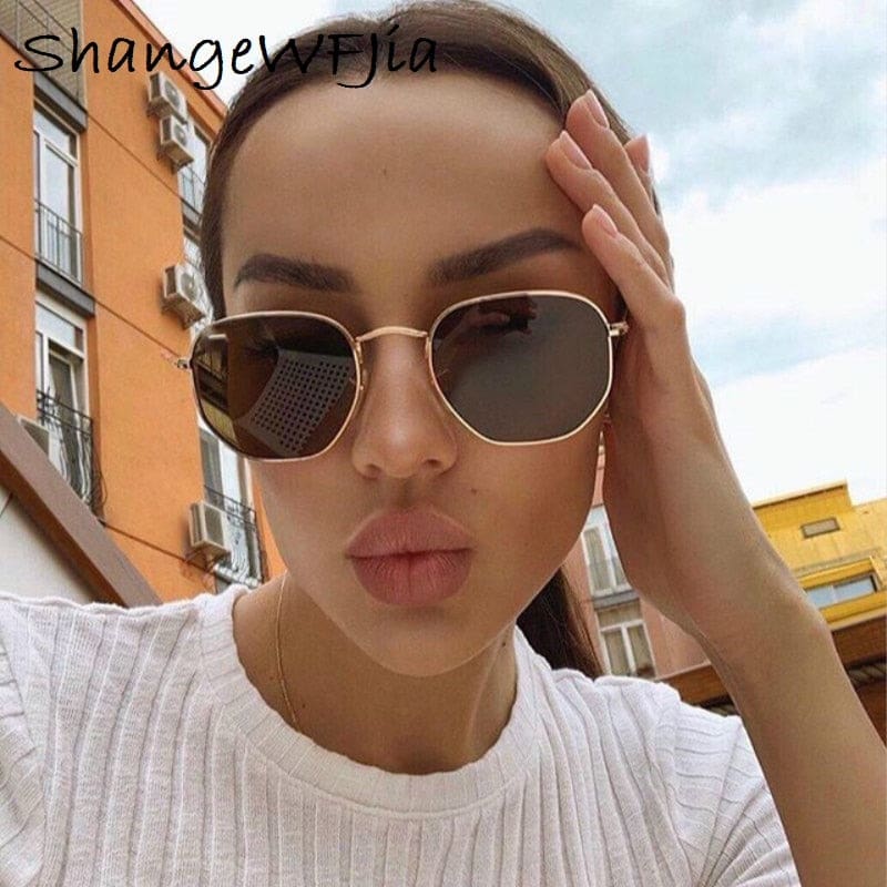 new women metal frame fishing sun glasses