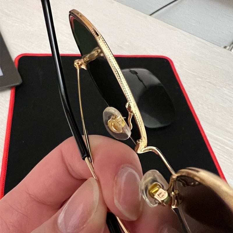 new women metal frame fishing sun glasses