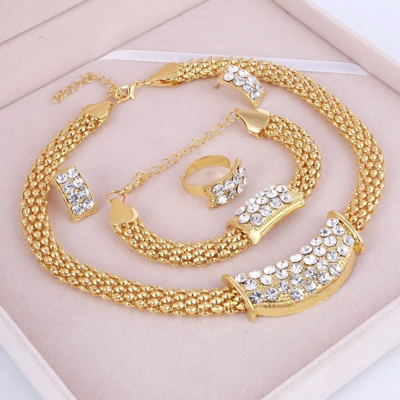 pendant statement crystal jewelry sets