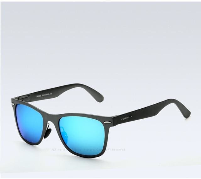 polarized mirror sun glasses gray blue