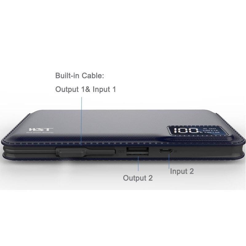 portable external battery charger for iphone/samsung with led display