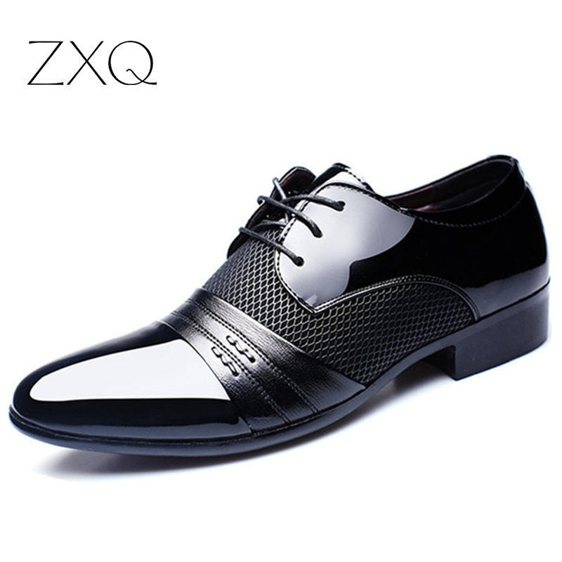 luxury brand men shoes men's flats shoes men patent leather shoes classic oxford shoes for men new fashion