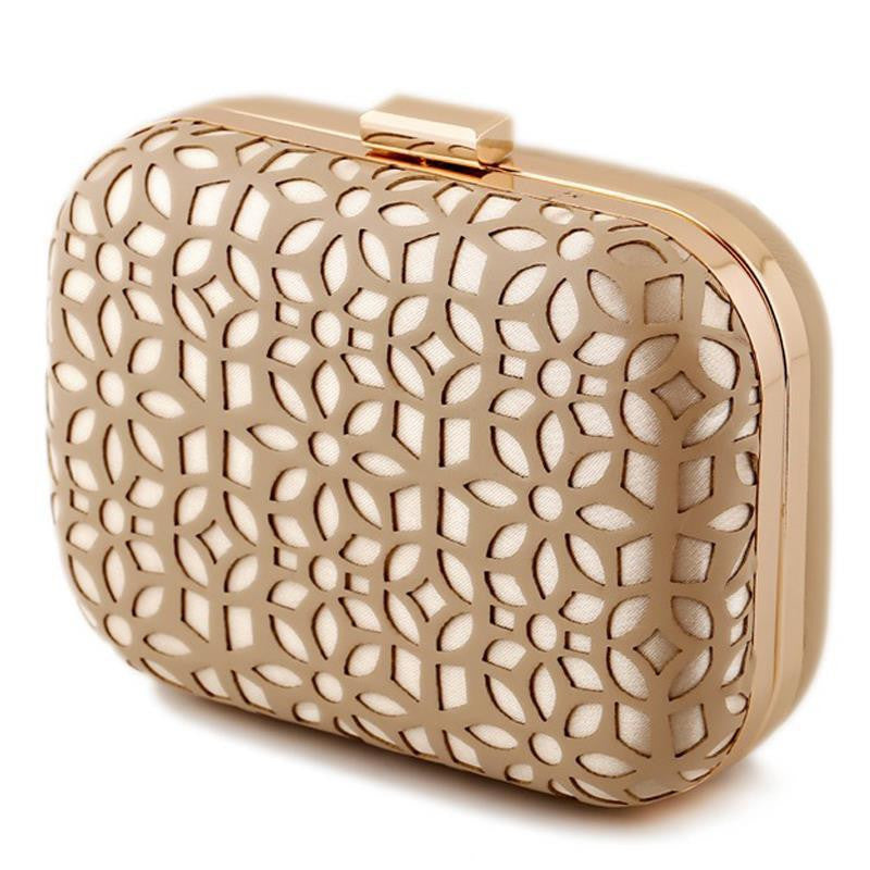 hollow out pu clutch evening bag diamonds clutches shoulder bag for wedding/dating/ purse bag