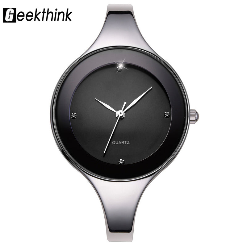 geekthink luxury brand fashion quartz watch women ladies stainless steel bracelet watches casual clock female dress gift relogio