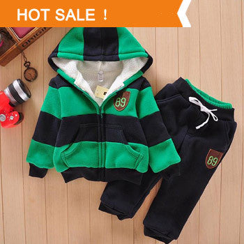 boys girls children hoodies winter wool sherpa baby sports suit jacket sweater coat & pants thicken kids clothes sets