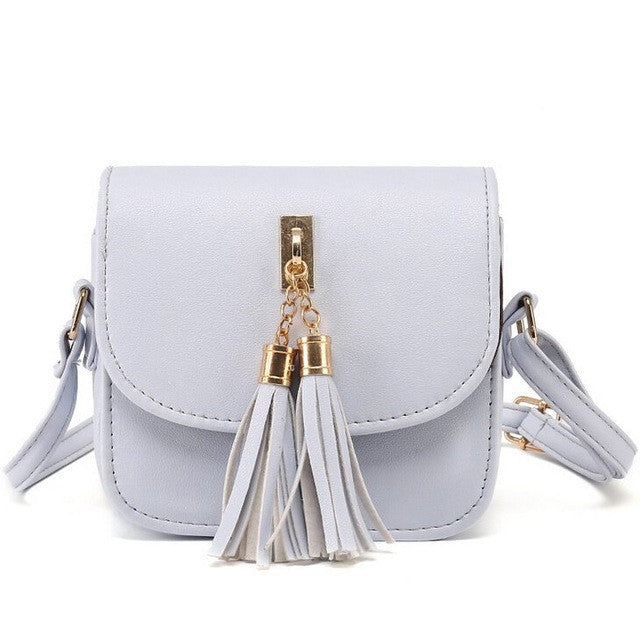 vogue star fashion 2017 small chains bag women candy color tassel messenger bags female handbag shoulder bag flap women bag la33 gray / mini(max length<20cm)