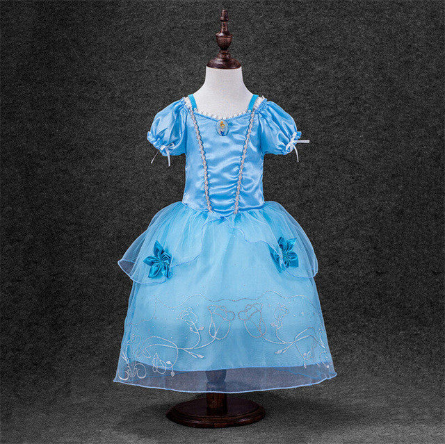 disney princess dresses for 5 year olds Kids Cinderella Costume Princess Dress for Girls Children Rapunzel Snow White Belle Jasmine Elsa Aurora Cosplay Carnival Dresses