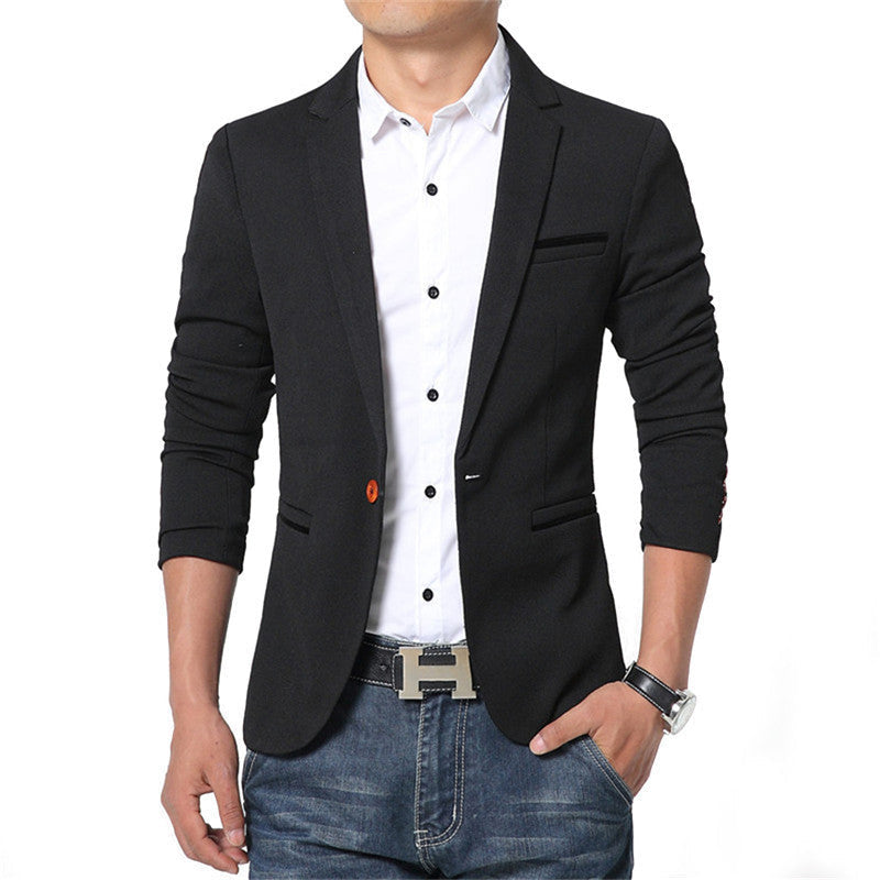 new spring autumn thin casual men blazer cotton slim