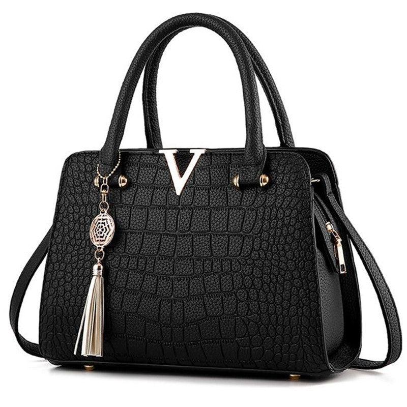 luxury crocodile leather women handbags famous brands designer women messenger bags female fringed shoulder bag women's pouch