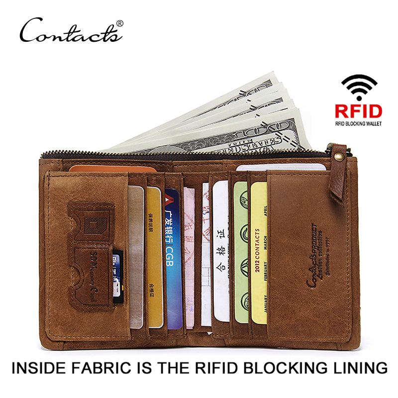 Badiya RFID Card Holder Wallet for Women Slim Wallets Bifold Multi Card Case Zipper Coin Purse