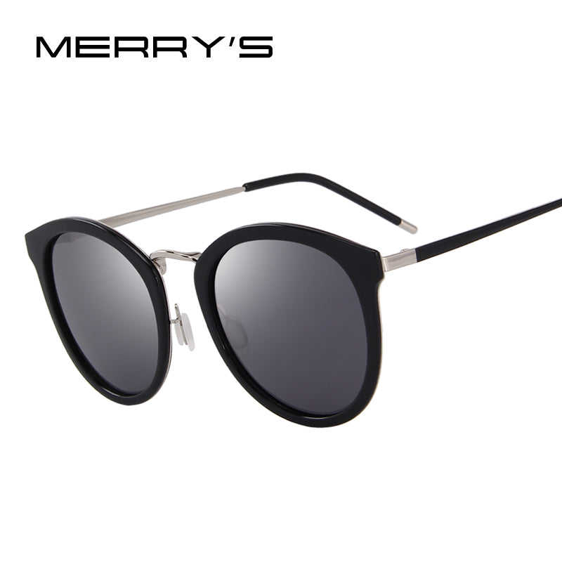 merry's women brand designer cat eye sunglasses fashion polarized sun glasses metal temple 100% uv protection