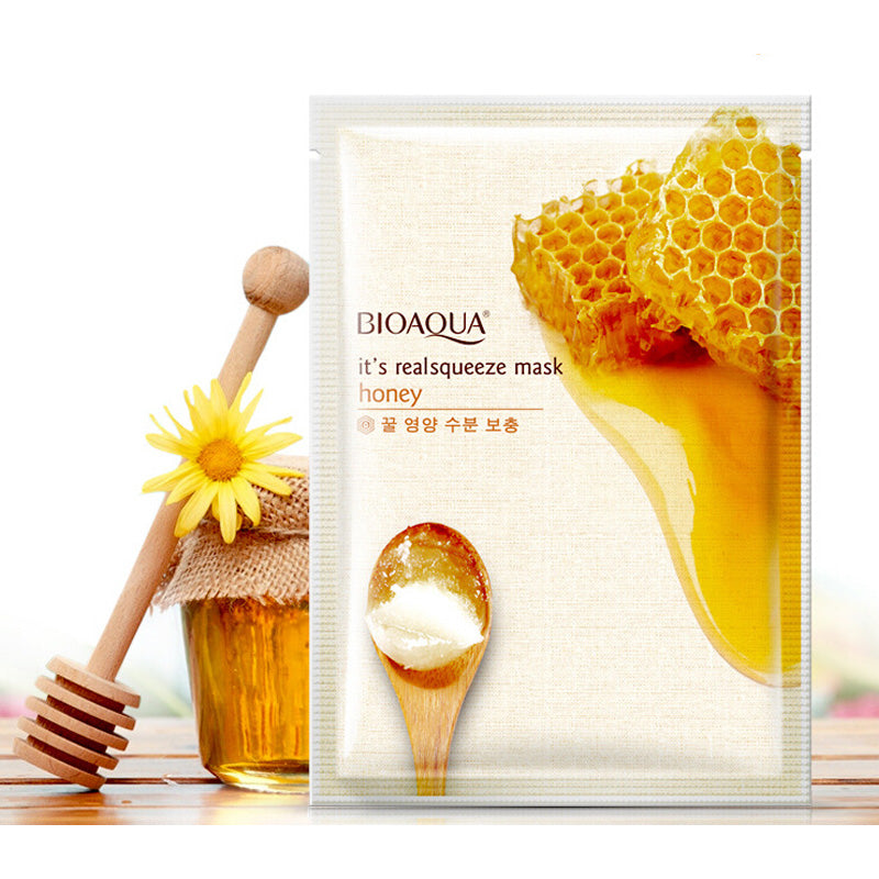 pure honey nourishing silk mask 5bags/lot or 10bags/lot mask cleaning moisturizing skin care contraction pore whitening mask