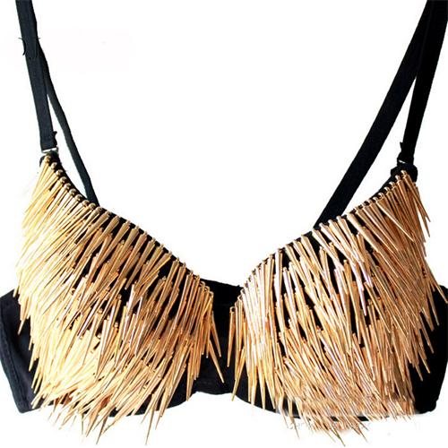 hot sexy bra women fashion spike stud rivet bra