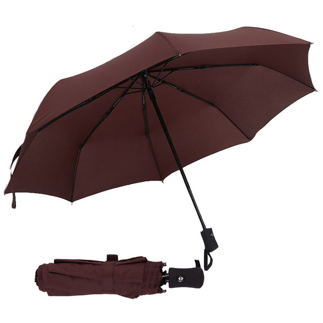 new full automatic umbrella rain women men 3folding light and durable 386g 8k strong umbrellas kids rainy sunny wholesale price coffee
