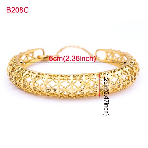 inverted mold jewelry gold color dubai bangles for women's,africa bracelet with lobster clasp, ethiopian jewelry b028c