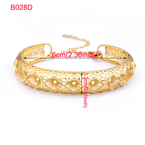 inverted mold jewelry gold color dubai bangles for women's,africa bracelet with lobster clasp, ethiopian jewelry b028d
