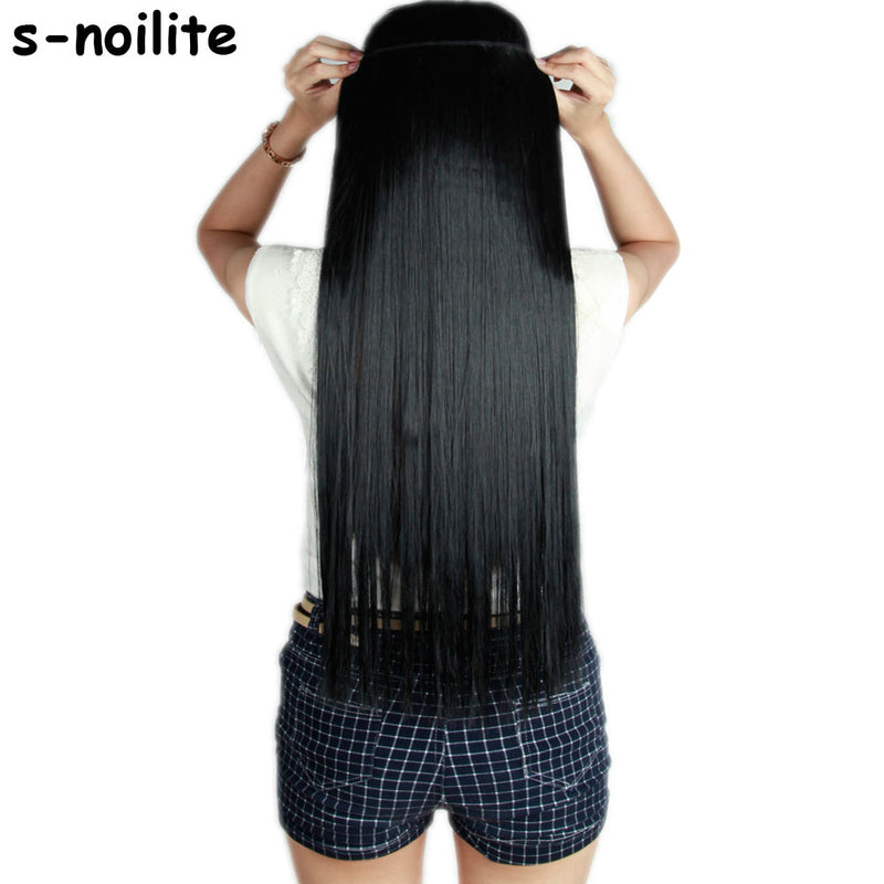 fall to waist 46-76 cm longest clip in for human hair extensions one piece real natural thick synthetic hair extention