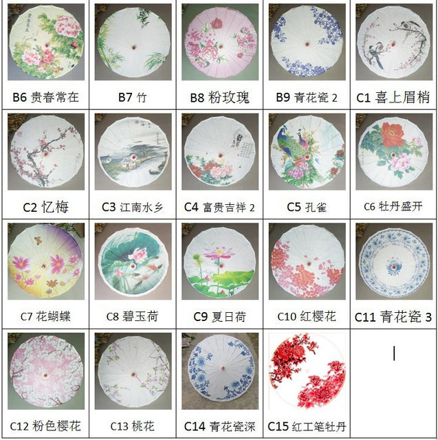 chuangge handmade oiled paper umbrella bamboo wooden rain umbrella women classical japanese chinese style guarda chuva contact to select 2