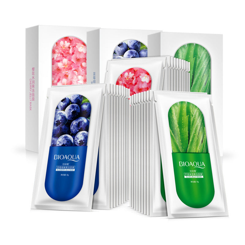 bioaqua natural plants jelly facial mask moisturizing whitening acne treatments oil control ageless anti wrinkles face skin care