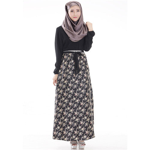 printed floral arabic women dress muslim woman wear turkish abaya islamic abaya