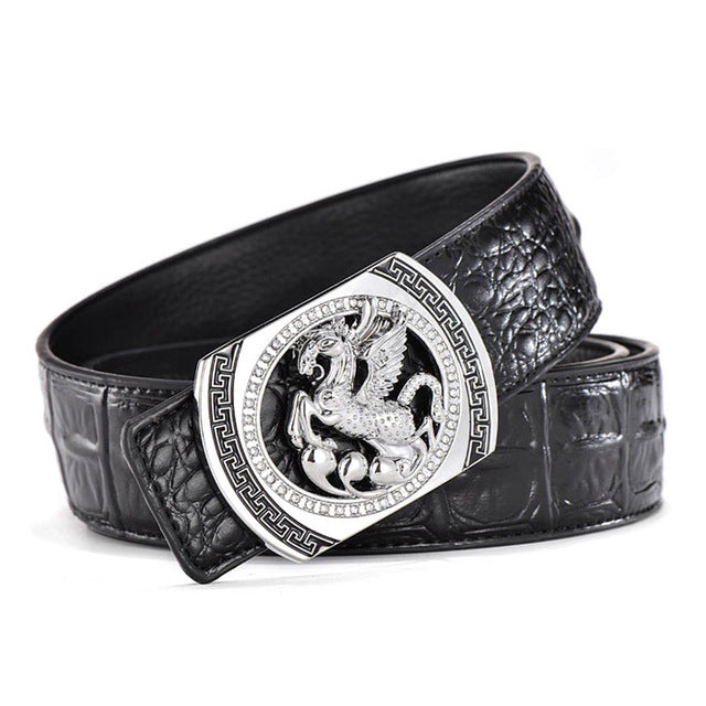 destiny designer belts men luxury famous brand male genuine leather strap waist gold silver horse belt pegasus design wedding