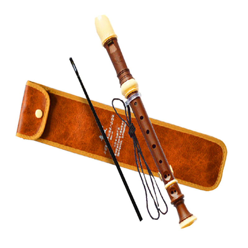 german-style 8 holes recorder soprano clarinet chinese vertical dizi abs resin plating wood grain flute c key music instrument