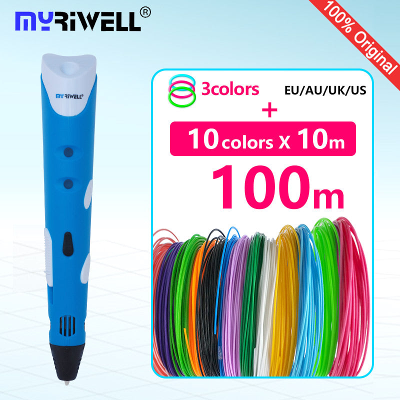 myriwell 3d pen 3d pens abs 1.75mm pla filament 3d printed pen 3 d pen 2017 smart child birthday present graffiti pen-3d model
