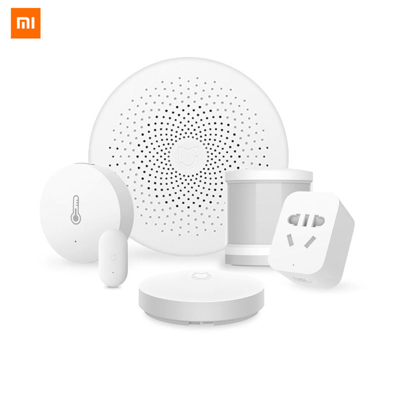 xiaomi smart home sensor kit mijia gateway2 door window sensor human body sensor wireless switch humidity zigbee socket mi app