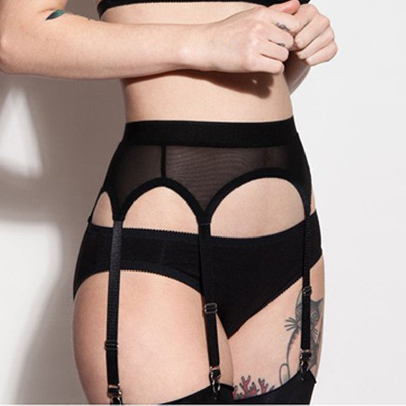 Plus Size Sexy Garter Belt Punk Goth Women Suspender Belt Hot Sheer Th Plus Size Sexy Garter Belt Punk Goth Women Suspender Belt Hot Sheer Th