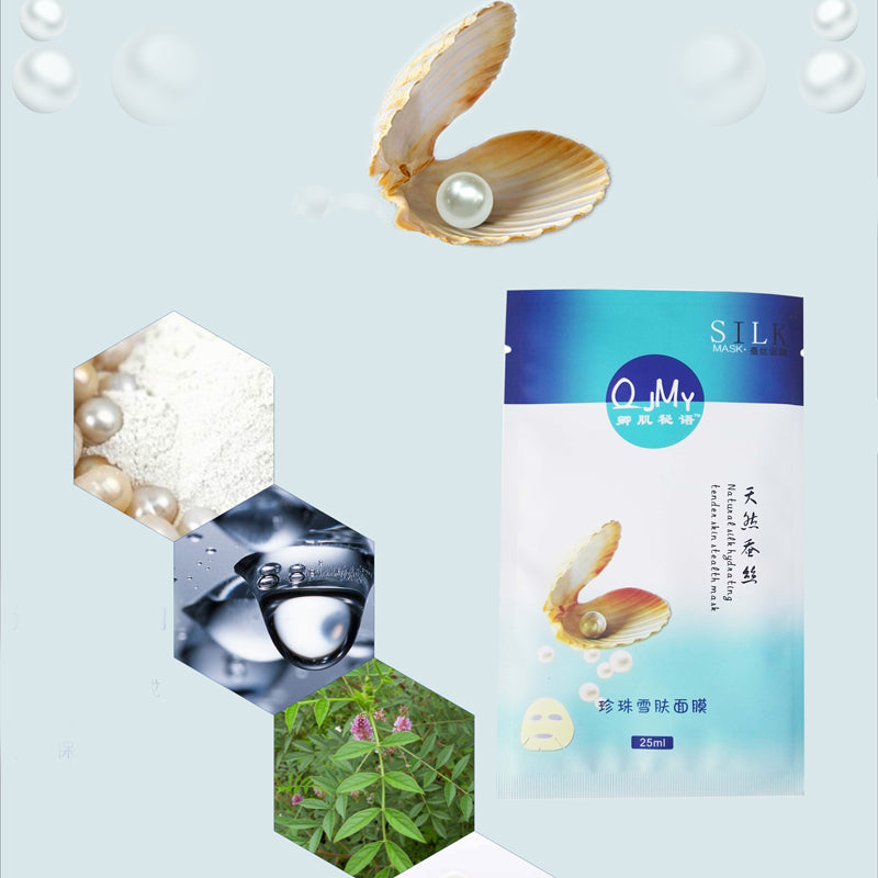 4pcs natural silk masks whitening moisturizing face mask skin care anti-aging anti wrinkle sheet masks beauty oil-control care