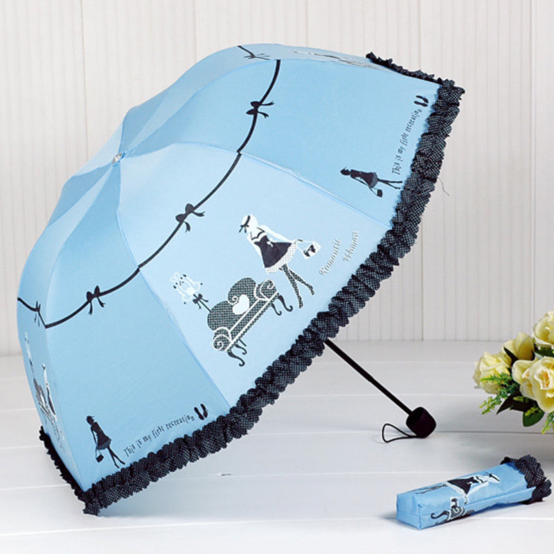 new arrival beautiful girl pattern umbrella rain women fashion arched princess umbrellas female parasol creative gift us041