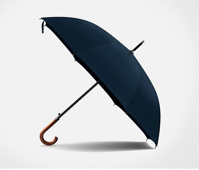 new arrival olycat brand long umbrella 8k windproof wooden handle large men umbrellas rain quality classic business paraguas dark  blue
