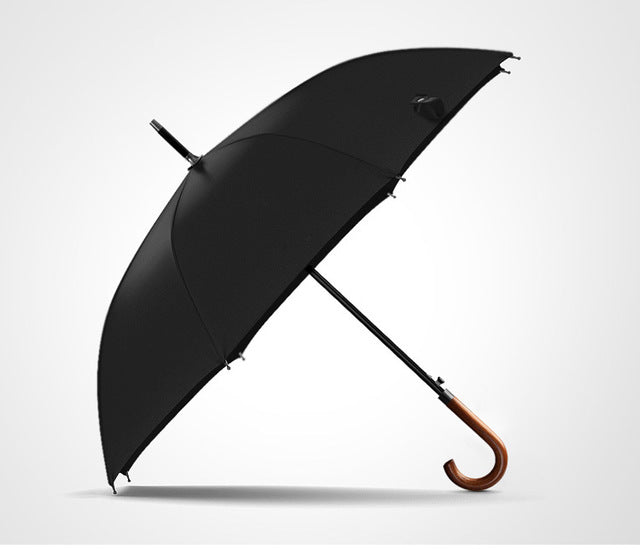 new arrival olycat brand long umbrella 8k windproof wooden handle large men umbrellas rain quality classic business paraguas black