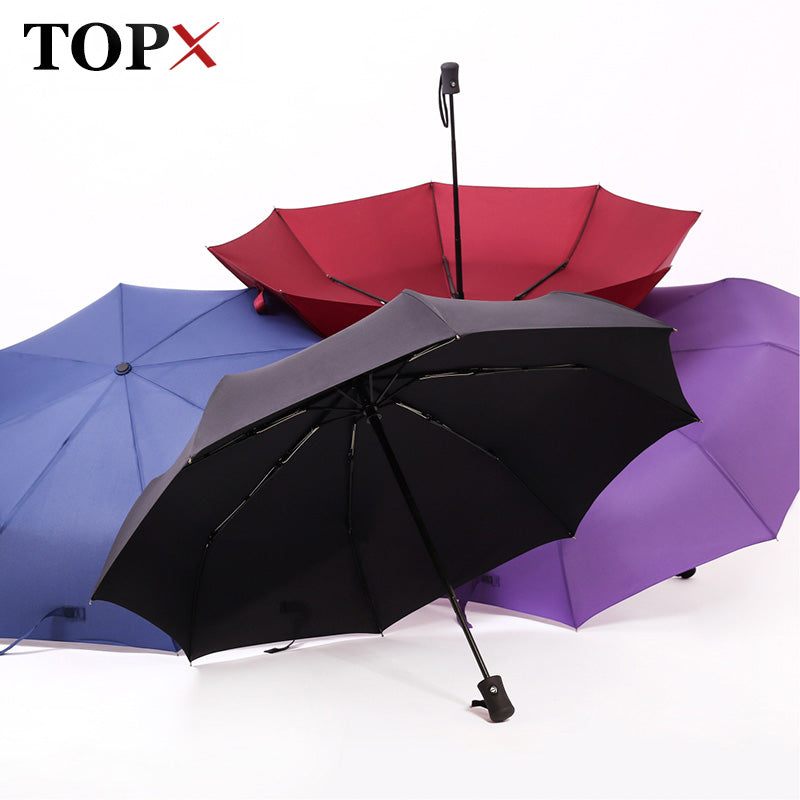 new full automatic umbrella rain women men 3folding light and durable 386g 8k strong umbrellas kids rainy sunny wholesale price