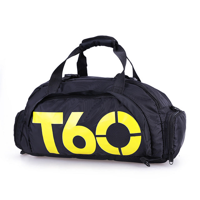brand new men sport gym bag women fitness waterproof outdoor separate space for shoes pouch rucksack hide backpack sac de yellow