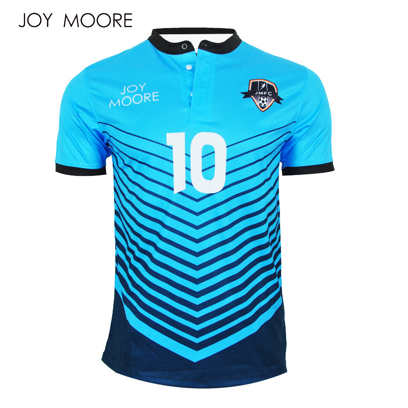 men soccer jerseys polyester polo collar full sublimated custom football shirt