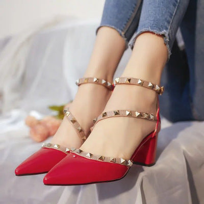 comfortable high quality square heels
