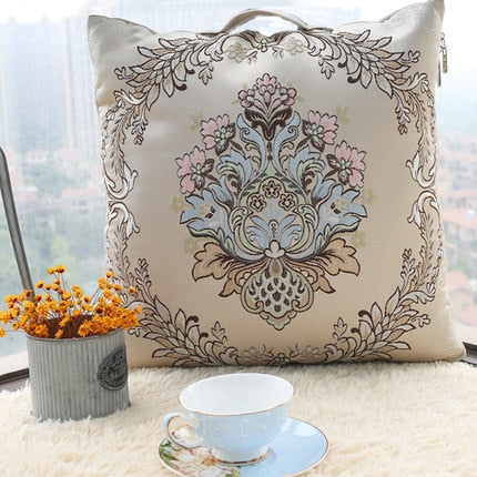 european - style dual - use portable pillow quilt car office nap pillow folded waist pad e / open size 110x150cm