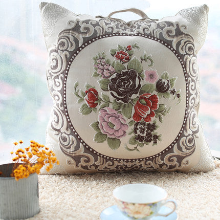 european - style dual - use portable pillow quilt car office nap pillow folded waist pad f / open size 110x150cm