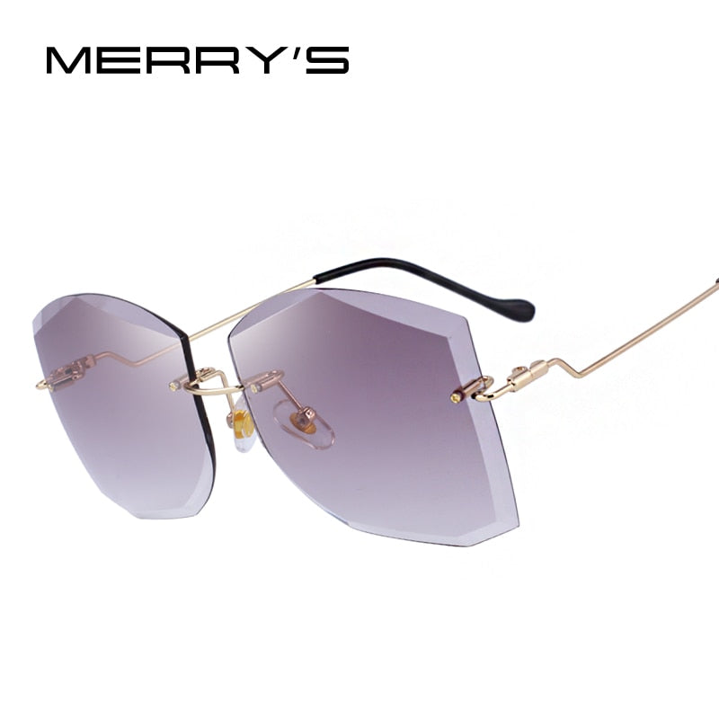 merry's design women classic rimless sunglasses gradient lens 100% uv protection